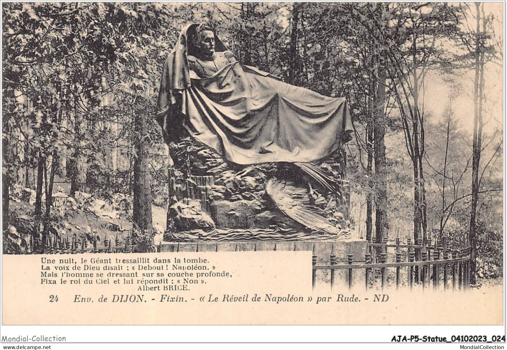 AJAP5-STATUE-0425 - Environs De DIJON - FIXIN - Le Réveil De Napoléon  - Monuments
