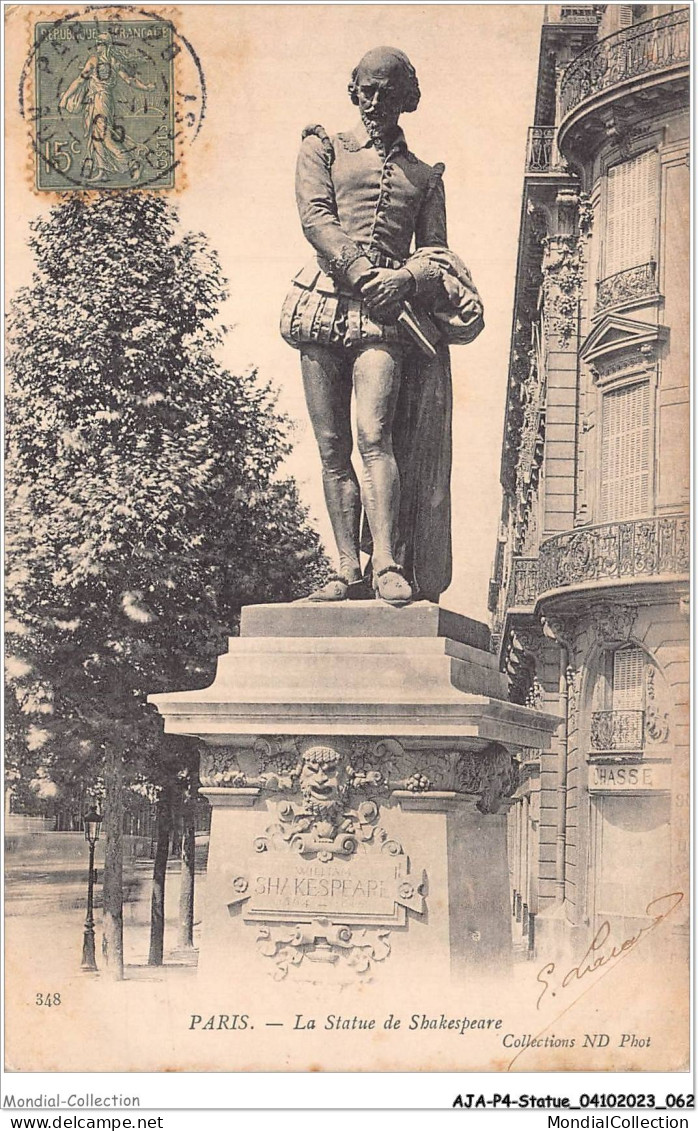AJAP4-STATUE-0336 - PARIS - La Statue De Shakespeare  - Monuments