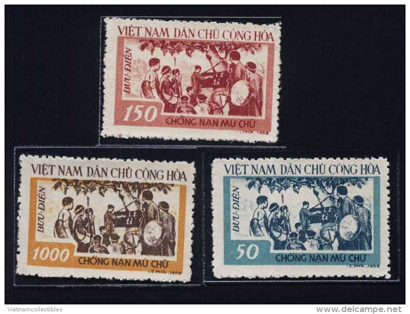 North Vietnam Viet Nam MNH Stamps 1958 : Anti-illiteracy Campaign (Ms027) - Vietnam