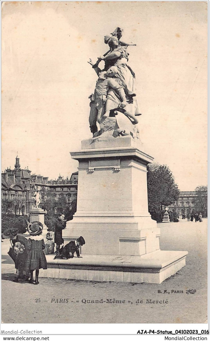 AJAP4-STATUE-0313 - PARIS - Quand-même - De Mercié  - Monuments