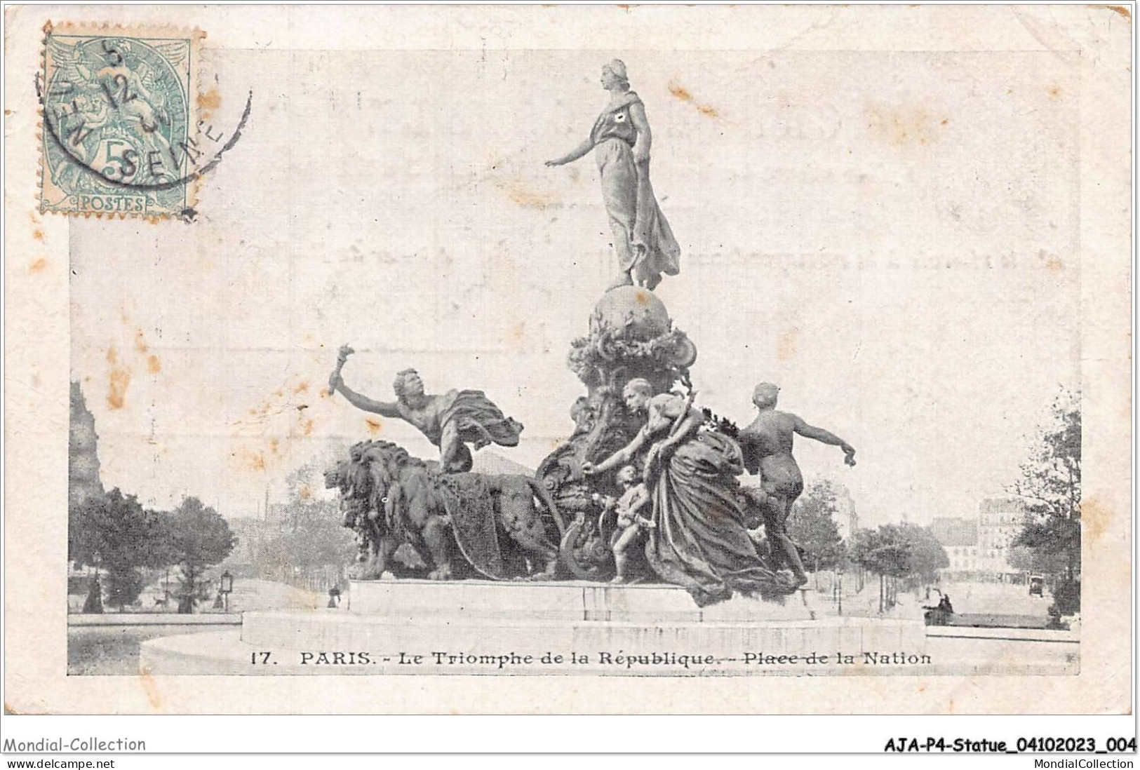 AJAP4-STATUE-0307 - PARIS - Le Triomphe De La République - Place De La Nation  - Monuments