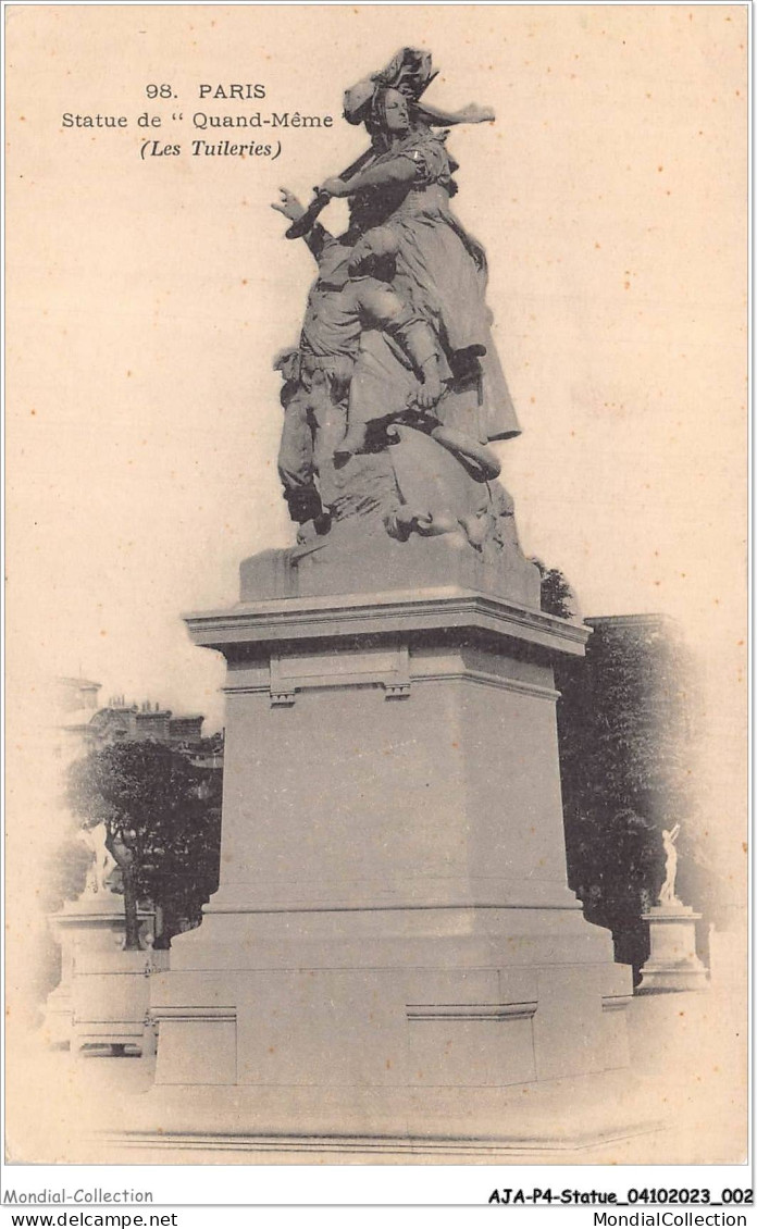 AJAP4-STATUE-0306 - PARIS - La Statue De Quand-même - Les Tuileries  - Monuments