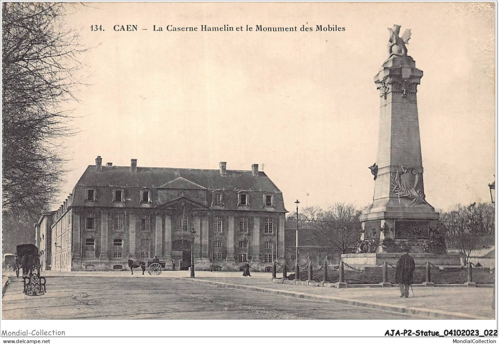 AJAP2-STATUE-0114 - CAEN - La Caserne Hamelin Et Le Monument Des Mobiles  - Denkmäler