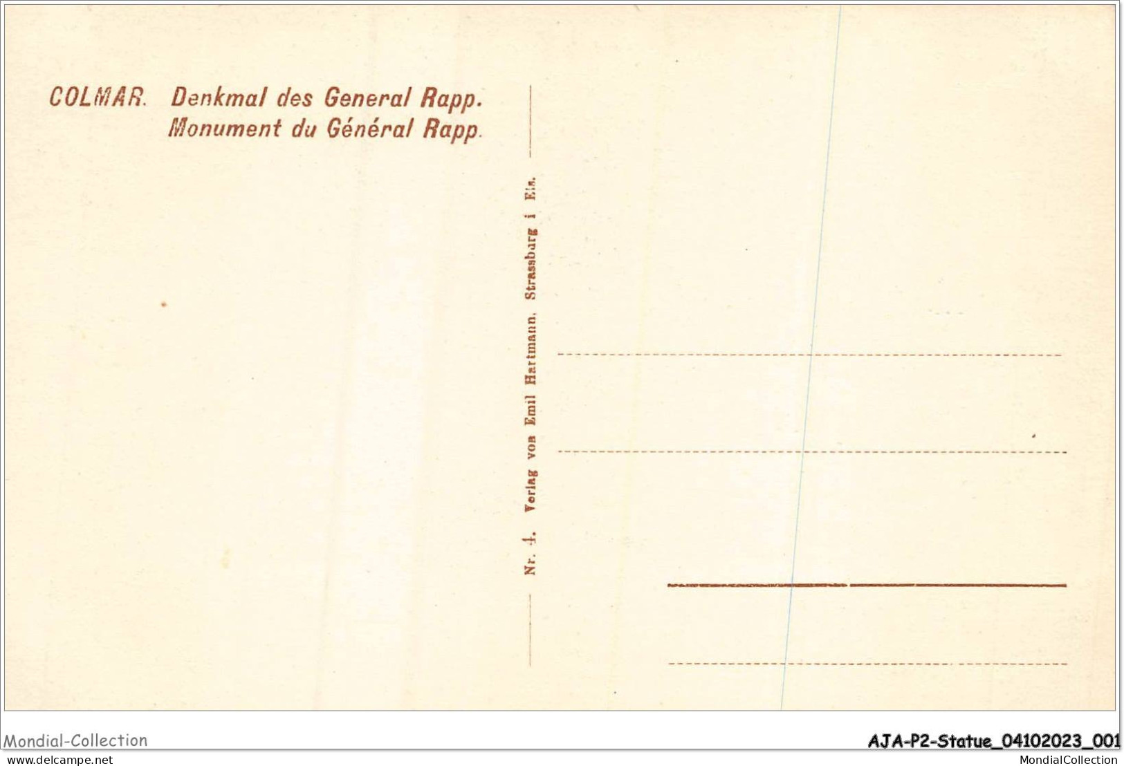 AJAP2-STATUE-0103 - COLMAR - Monument Du Général Rapp  - Denkmäler