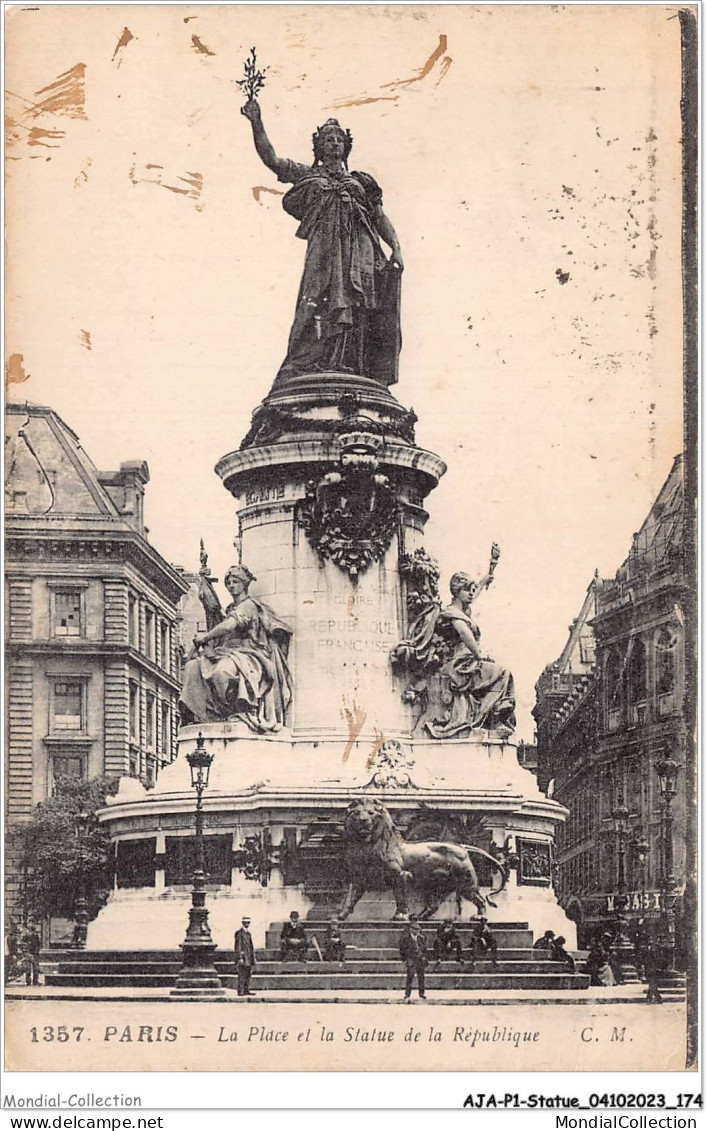 AJAP1-STATUE-0088 - PARIS - La Place Et La Statue De La République  - Denkmäler