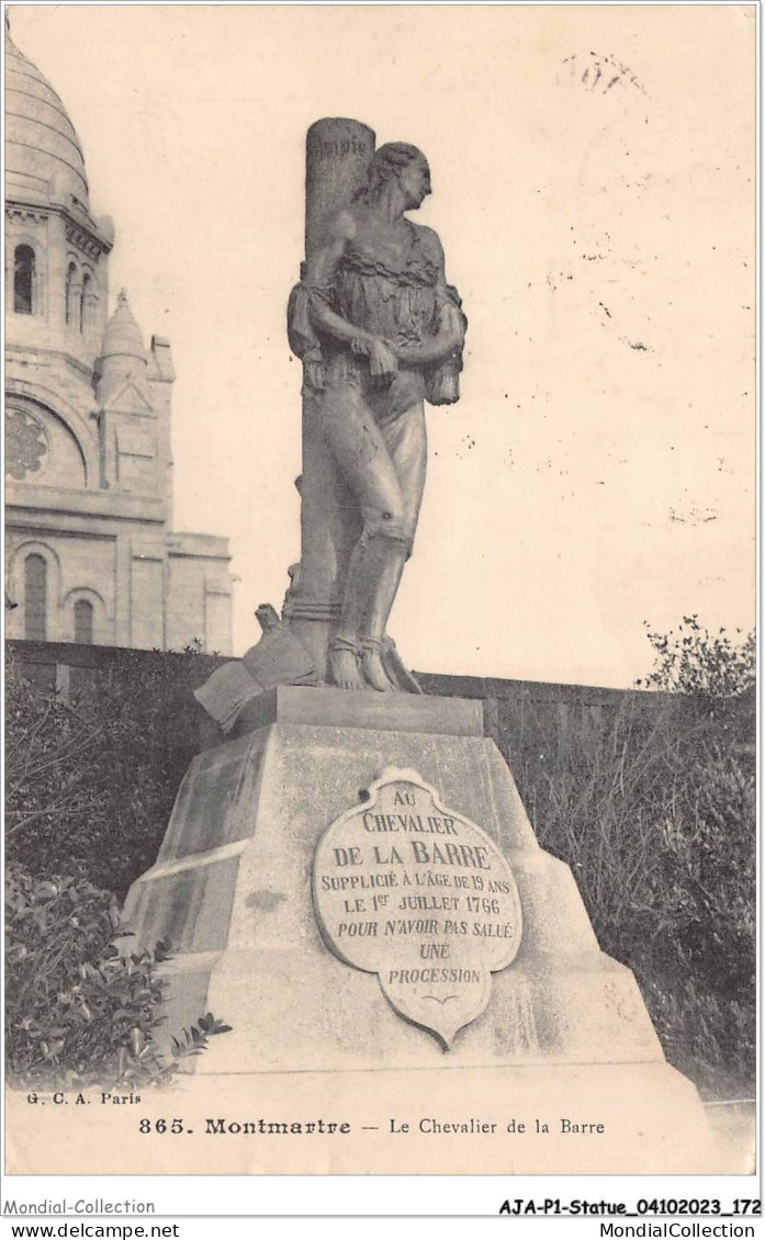 AJAP1-STATUE-0087 - MONTMARTRE - Le Chevalier De La Barre  - Denkmäler