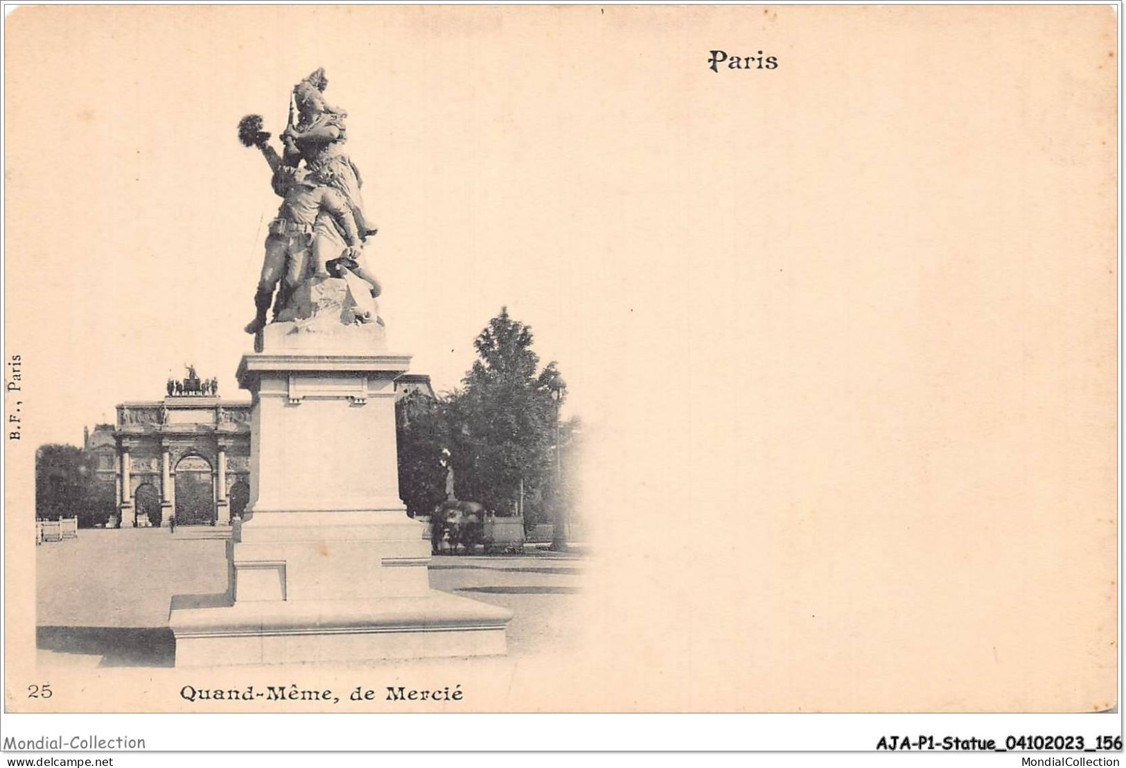 AJAP1-STATUE-0079 - PARIS - Quand-même De Mercié  - Denkmäler