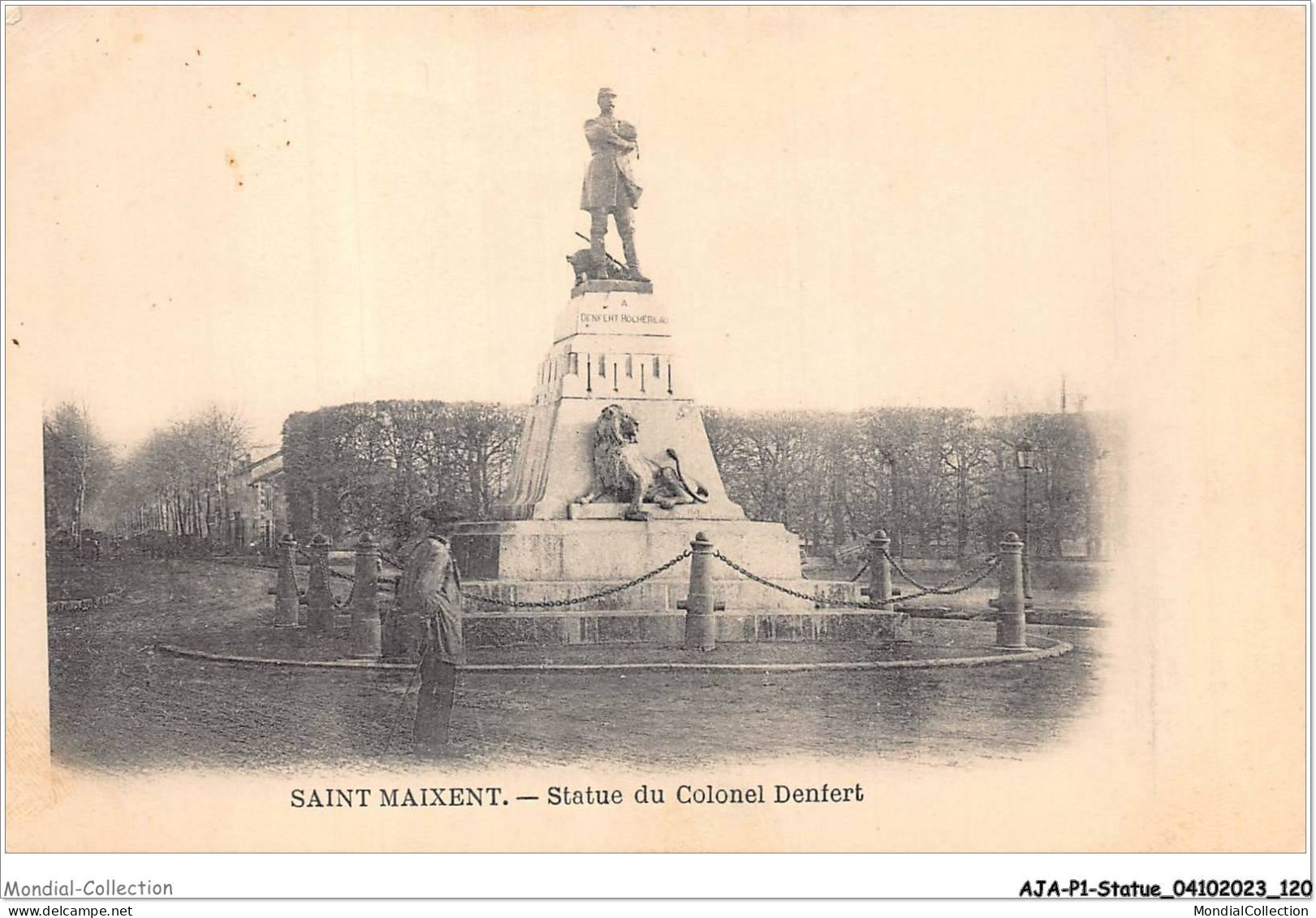 AJAP1-STATUE-0061 - SAINT MAIXENT - Statue Du Colonel Denfert  - Monuments