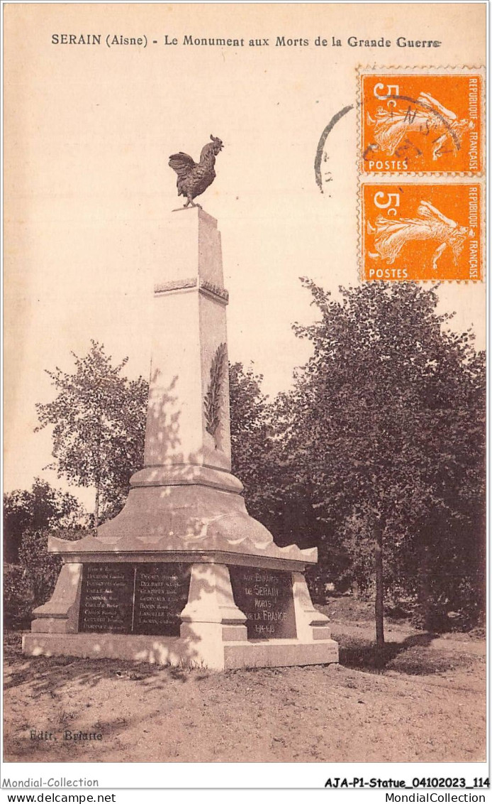 AJAP1-STATUE-0058 - SERAIN - Le Monument Aux Morts De La Grande Guerre  - Monuments