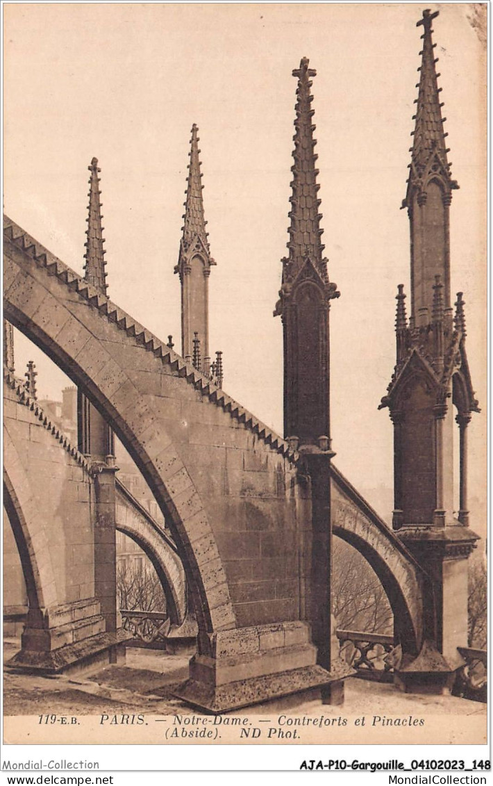 AJAP10-GARGOUILLE-0967 - PARIS - Notre-dame - Contreforts Et Pinacle - Abside  - Autres & Non Classés