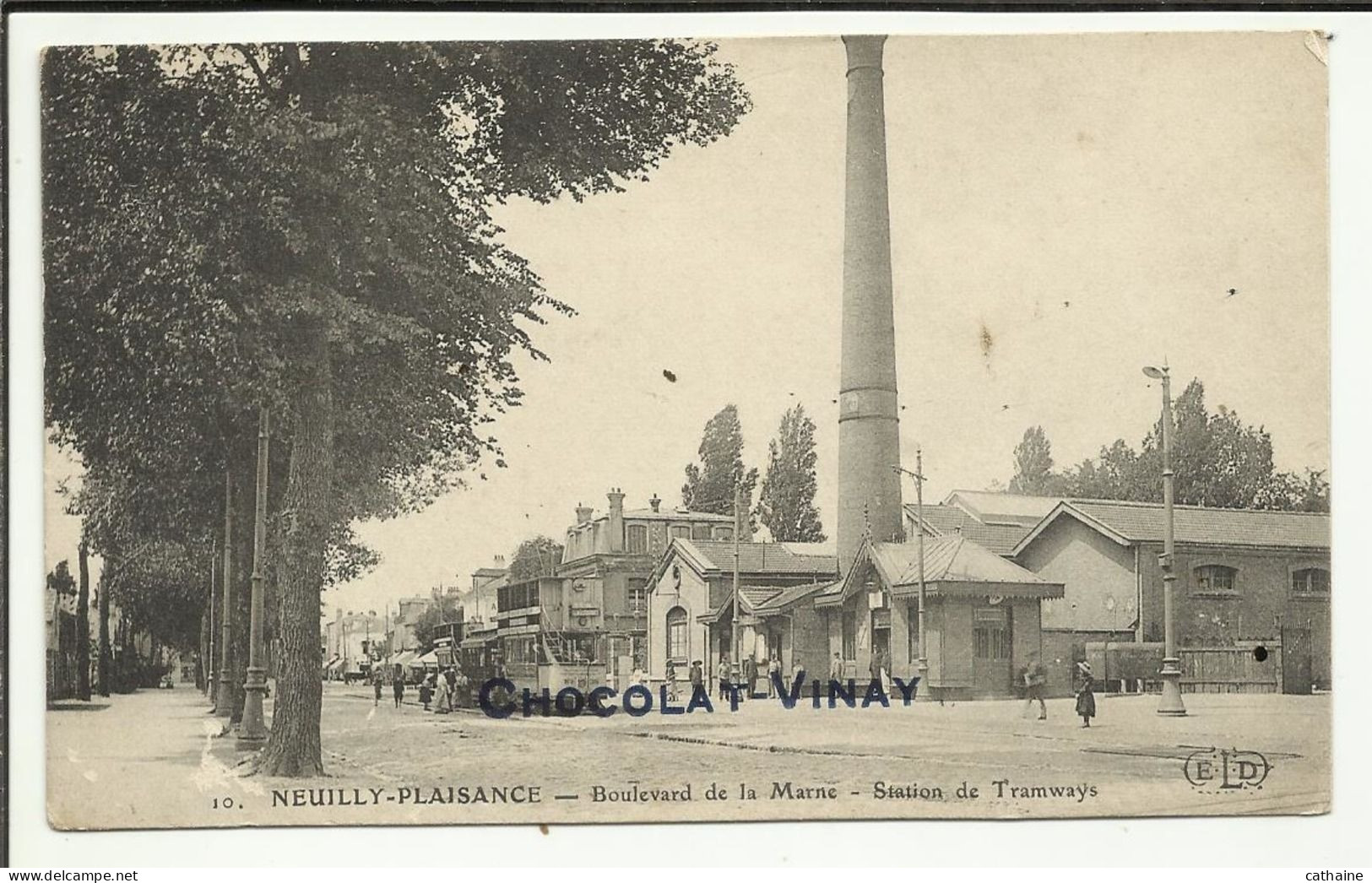 93 . NEUILLY PLAISANCE . BOULEVARD DE LA MARNE . STATION DE TRAMWAYS . USINE DU CHEMIN DE FER NOGENTAIS - Neuilly Plaisance