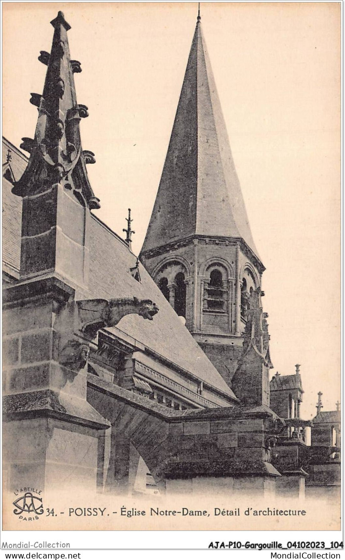 AJAP10-GARGOUILLE-0945 - POISSY - église Notre-dame - Détail D'architecture  - Sonstige & Ohne Zuordnung