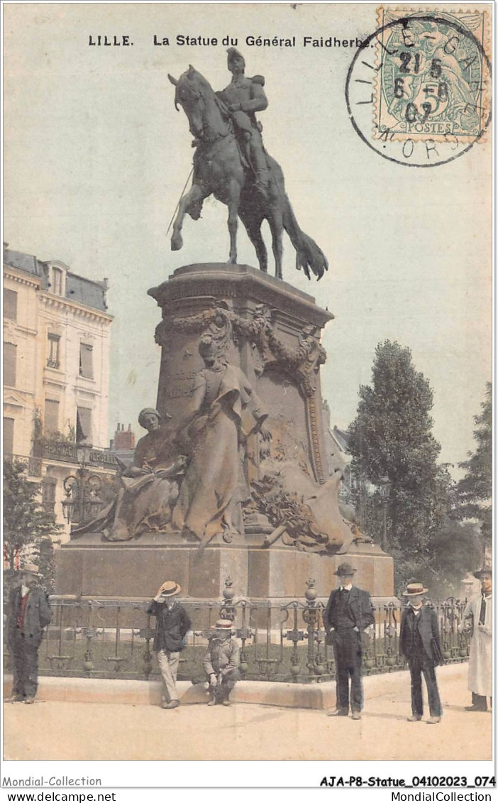 AJAP8-STATUE-0725 - LILLE - La Statue Du Général Faidherbe  - Monuments