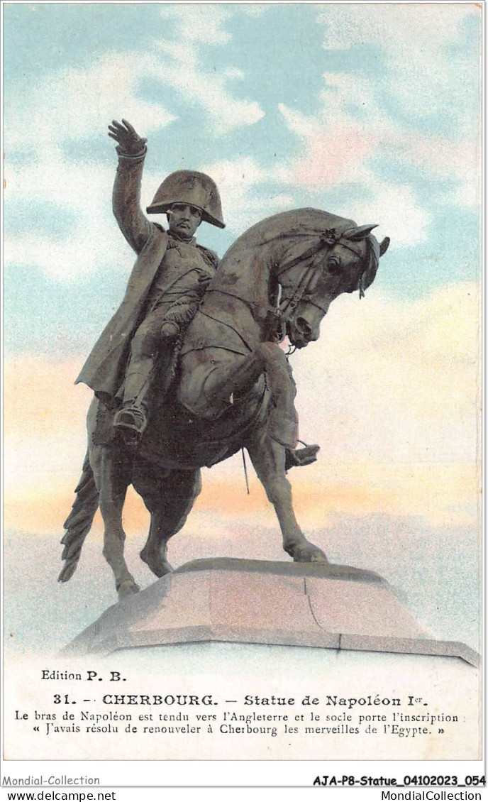 AJAP8-STATUE-0715 - CHERBOUG - Statue De Napoléon 1er  - Monuments