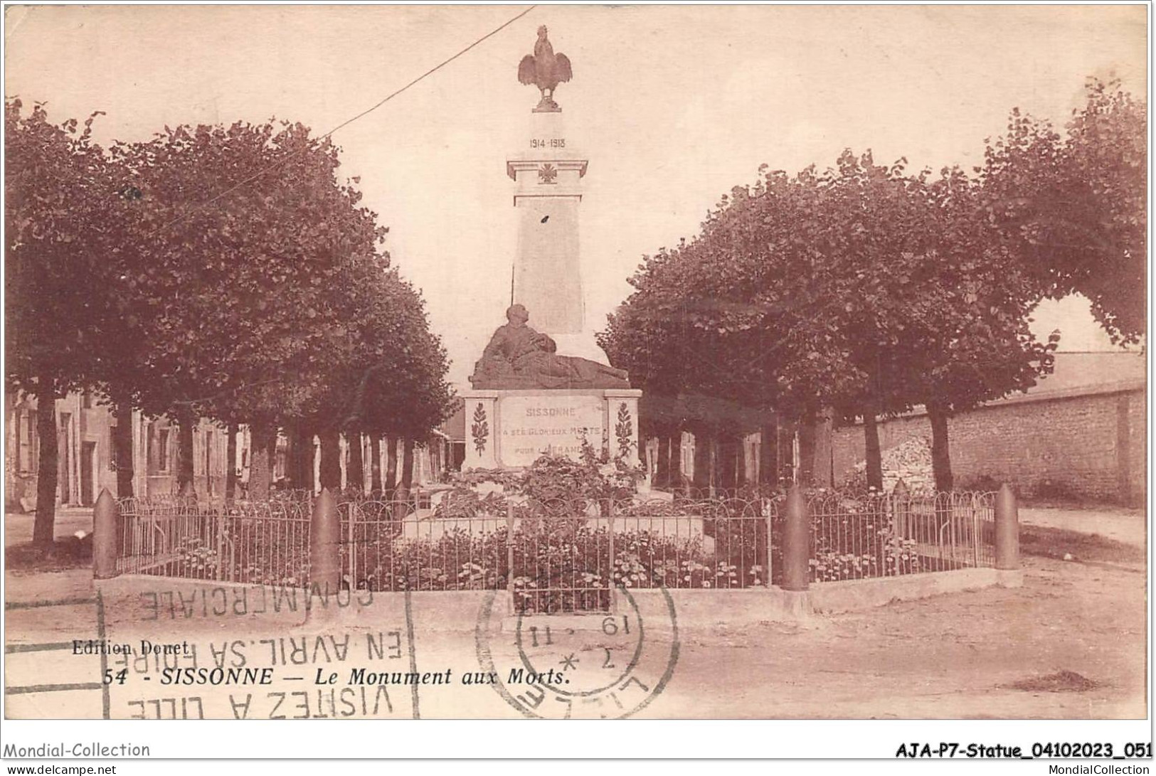AJAP7-STATUE-0632 - SISSONE - Le Monument Aux Morts  - Monuments