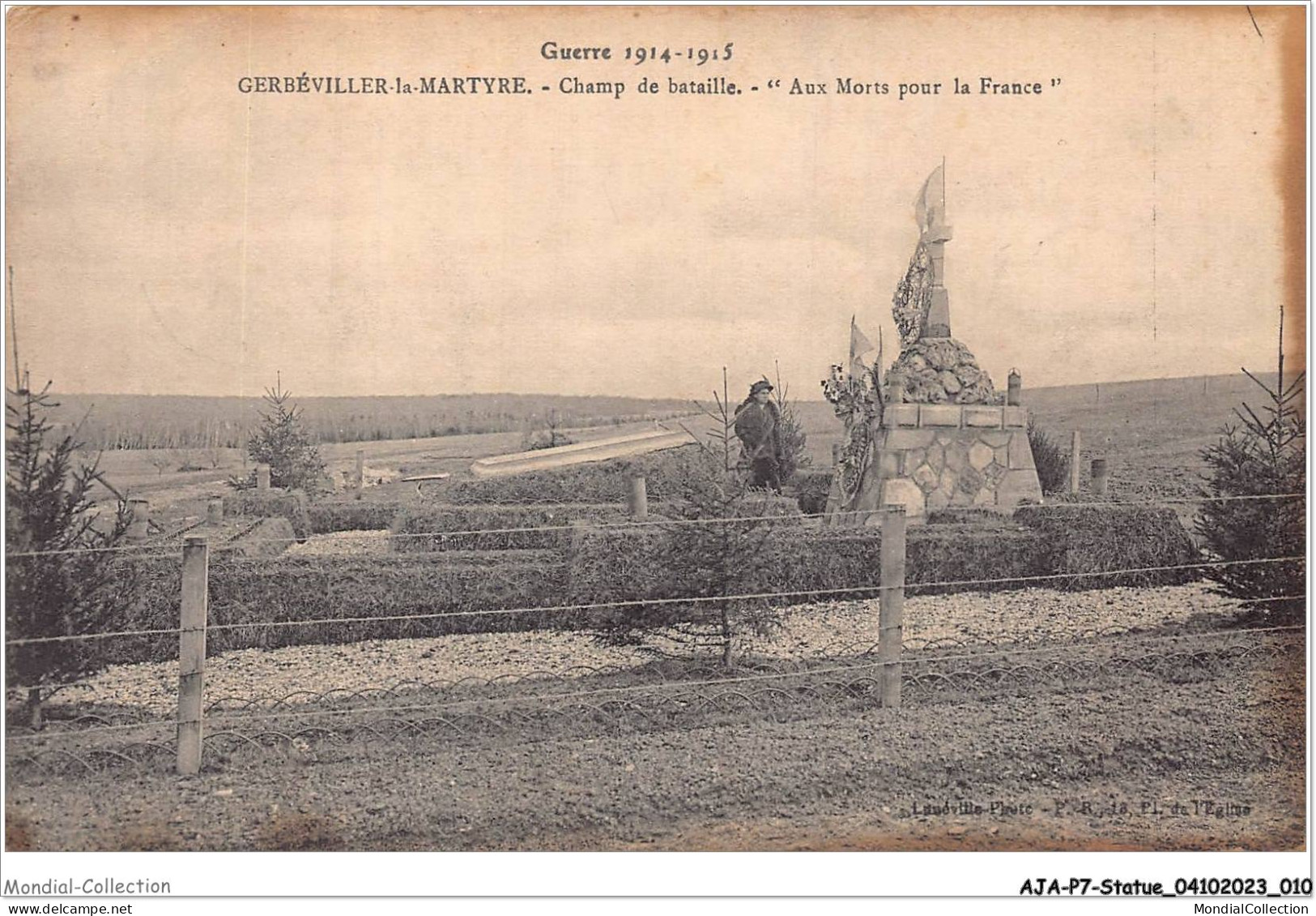AJAP7-STATUE-0612 - GERBEVILLIER-LA-MARTYRE - Champ De Bataille - Aux Morts Pour La France  - Monuments