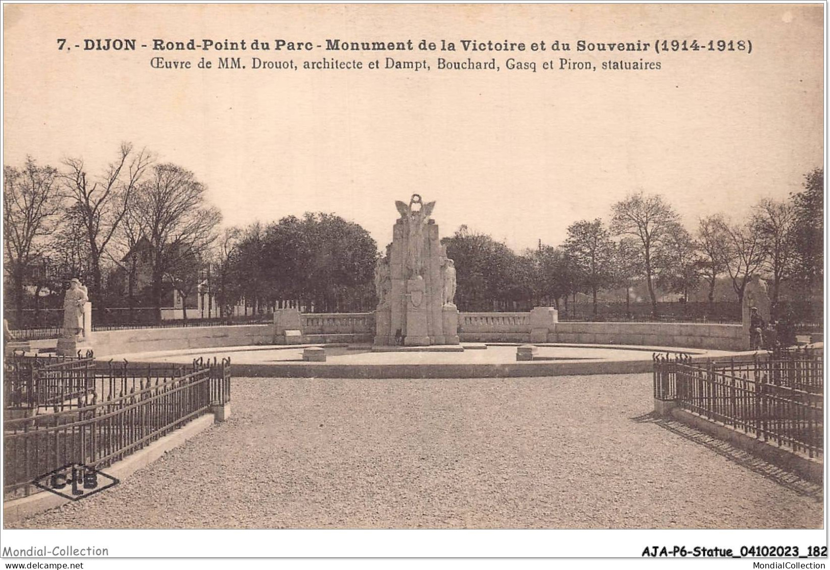 AJAP6-STATUE-0605 - DIJON - Rond-point - Monument De La Victoire Et Du Souvenir  - Monuments