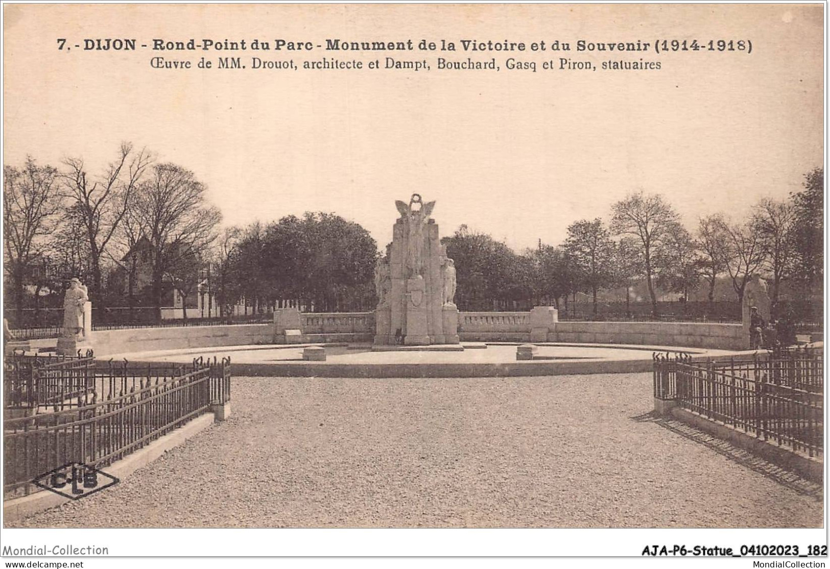 AJAP6-STATUE-0605 - DIJON - Rond-point - Monument De La Victoire Et Du Souvenir  - Monumenten