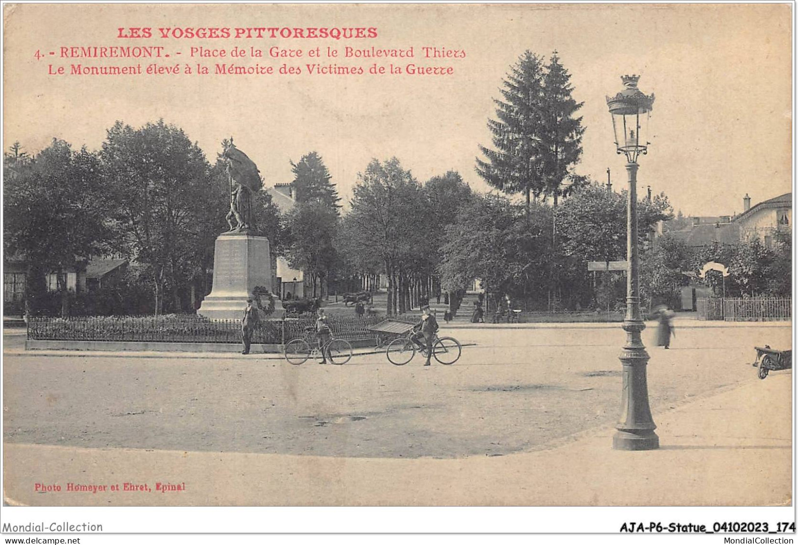 AJAP6-STATUE-0601 - REMIREMONT - Place De La Gare Et Le Boulevard Thiers  - Denkmäler