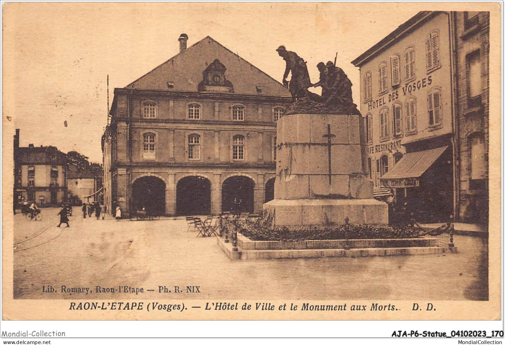 AJAP6-STATUE-0599 - RAON-L'ETAPE - L'hôtel De Ville Et Le Monument Aux Morts  - Denkmäler