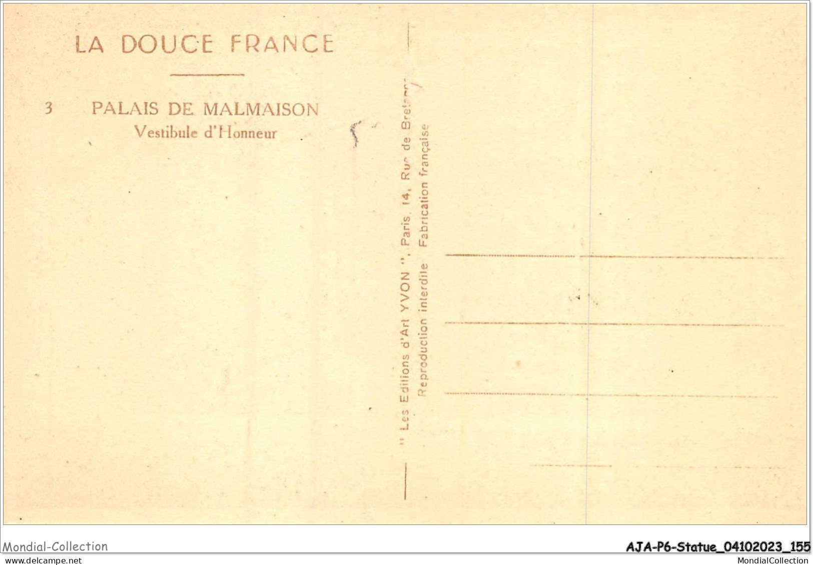 AJAP6-STATUE-0591 - PALAIS DE MALMAISON - Vestibule D'honneur  - Monuments