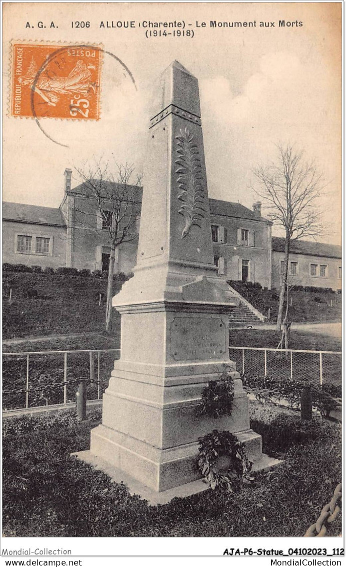 AJAP6-STATUE-0570 - ALLOUE - Monument Aux Morts - Monumenten