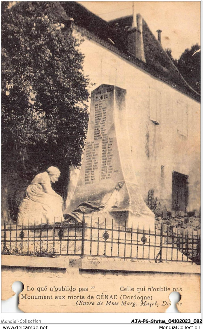 AJAP6-STATUE-0555 - Monument Aux Morts De CENAC  - Denkmäler