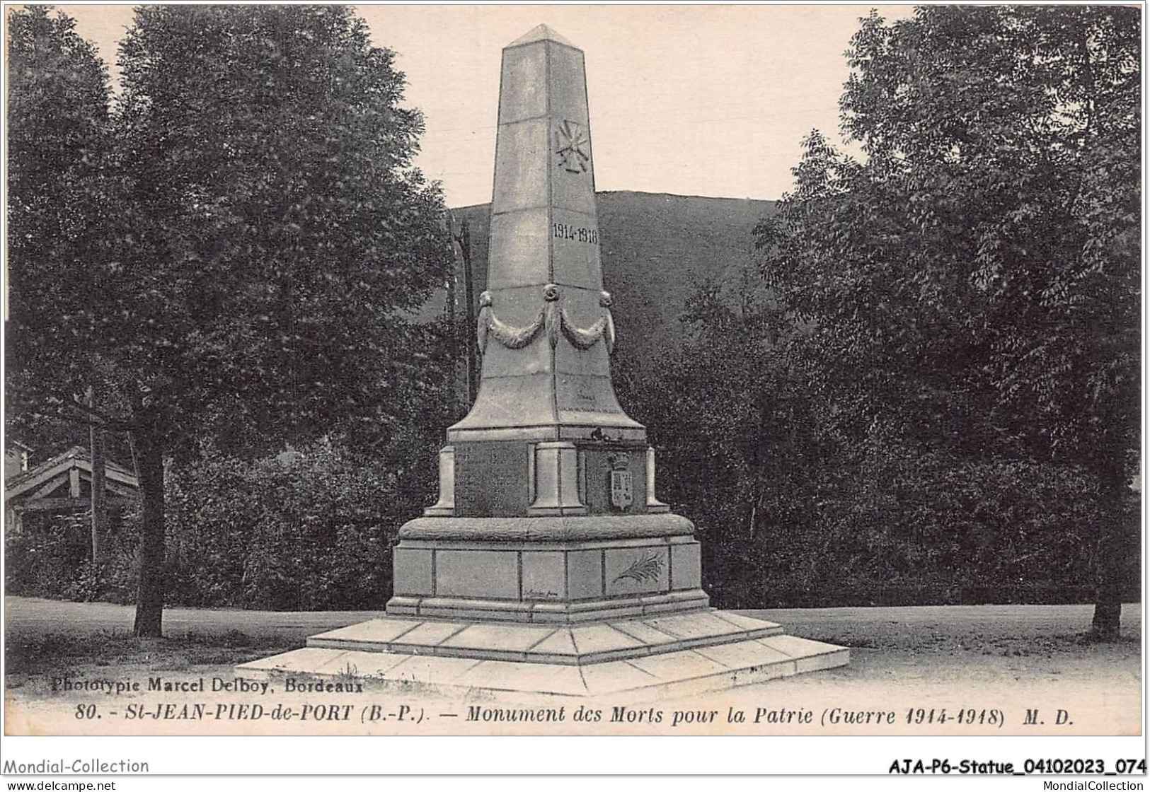 AJAP6-STATUE-0551 - ST-JEAN-PIED-DE-PORT - Monument Des Morts Pour La Patrie  - Monumentos