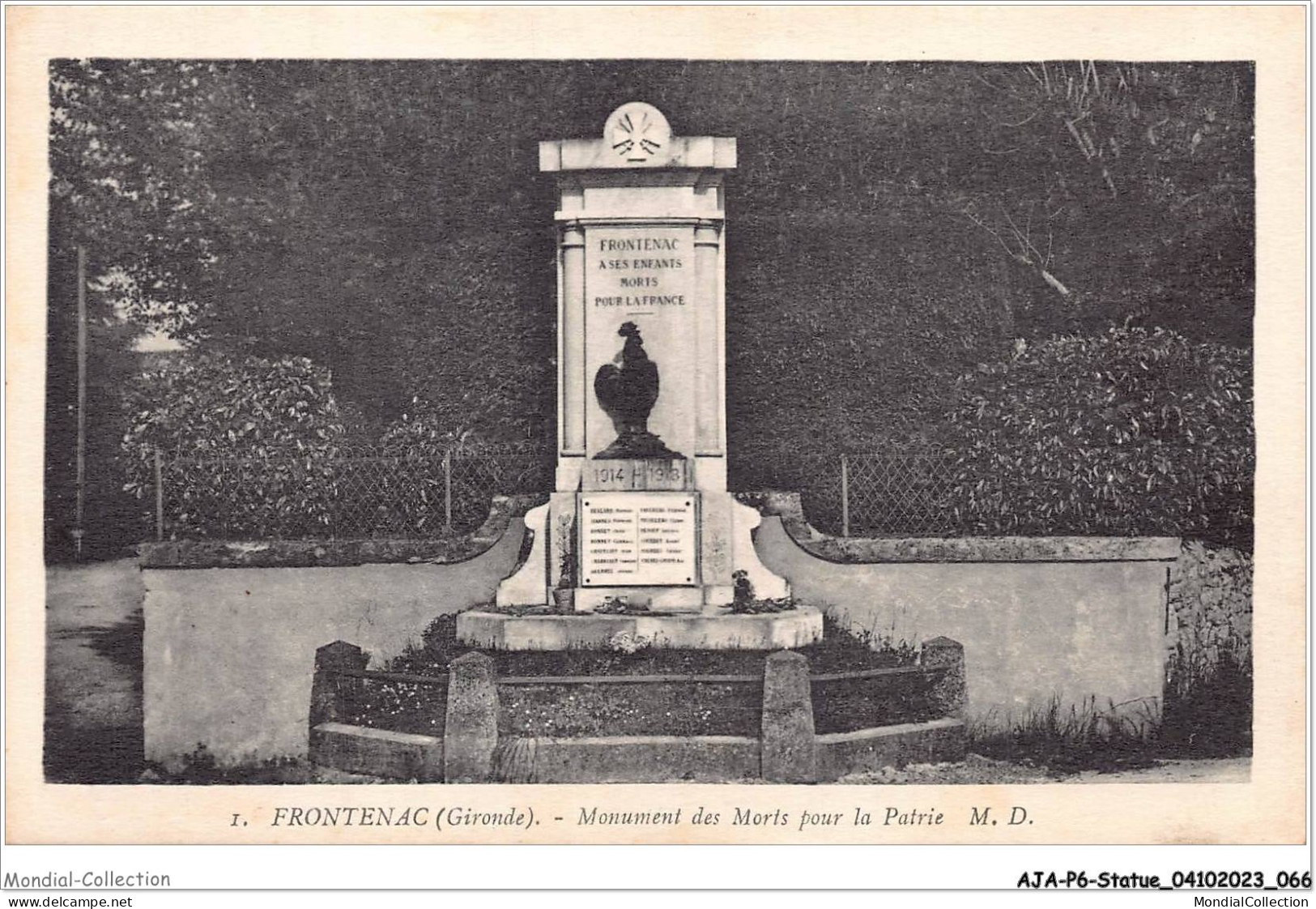 AJAP6-STATUE-0547 - FRONTENAC - Le Monument Des Morts Pour La Patrie  - Monumenten