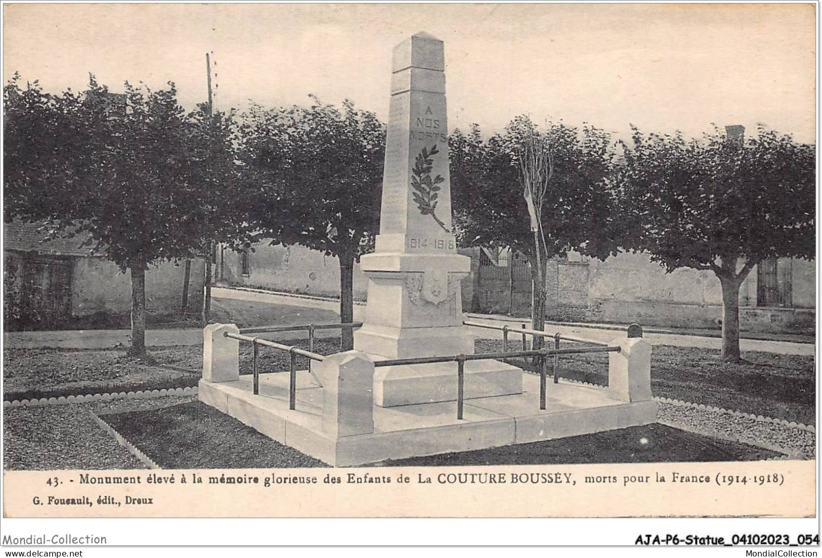 AJAP6-STATUE-0541 - Monument élevé à La Mémoire Glorieuse Des Enfants De La Couture BOUSSEY  - Denkmäler