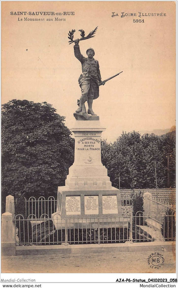 AJAP6-STATUE-0543 - SAINT-SAUVEUR-EN-RUE - Le Monument Aux Morts  - Monumentos