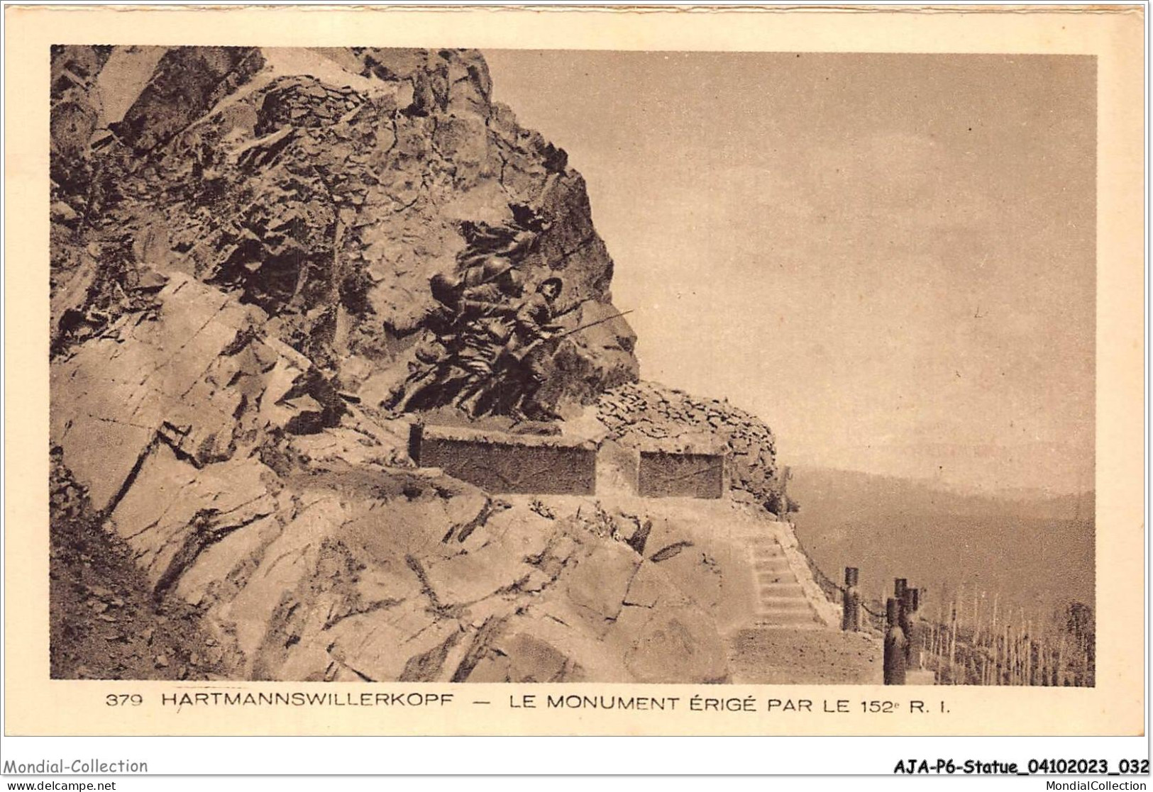 AJAP6-STATUE-0530 - HARTMANNSWILLERKOPF - Le Monument érigé Par Le 152e R-I  - Monumenten