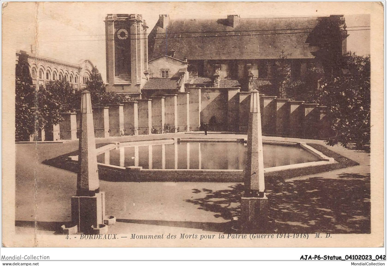 AJAP6-STATUE-0535 - BORDEAUX - Monument Des Morts Pour La Patrie  - Monumenti