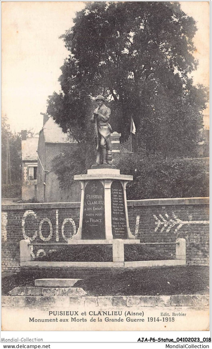 AJAP6-STATUE-0523 - PUISIEUX ET CLANLIEU - Monument Aux Morts De La Grande Guerre 1914-1918  - Denkmäler