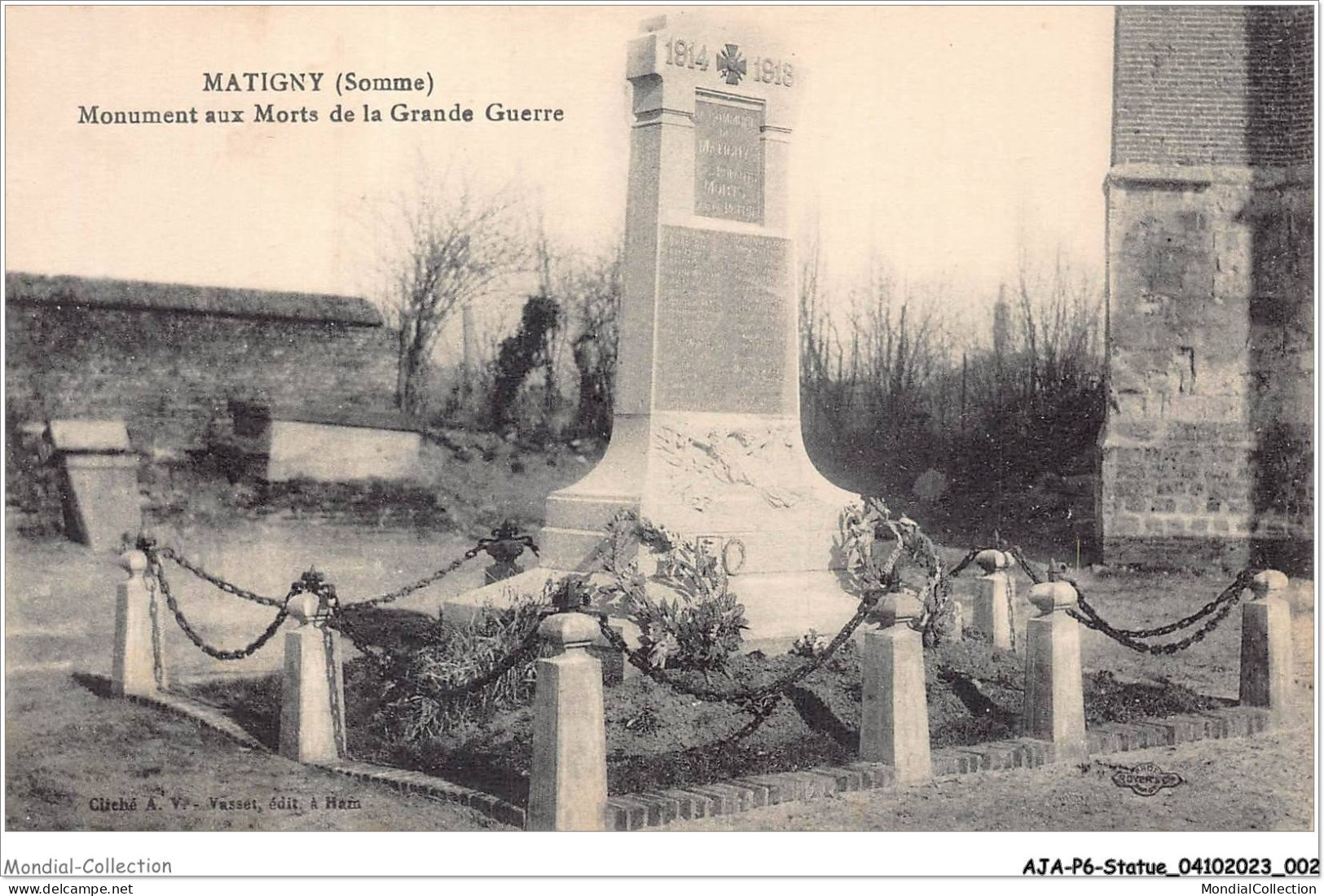 AJAP6-STATUE-0515 - MATIGNY - Monument Aux Morts De La Grande Guerre  - Monuments