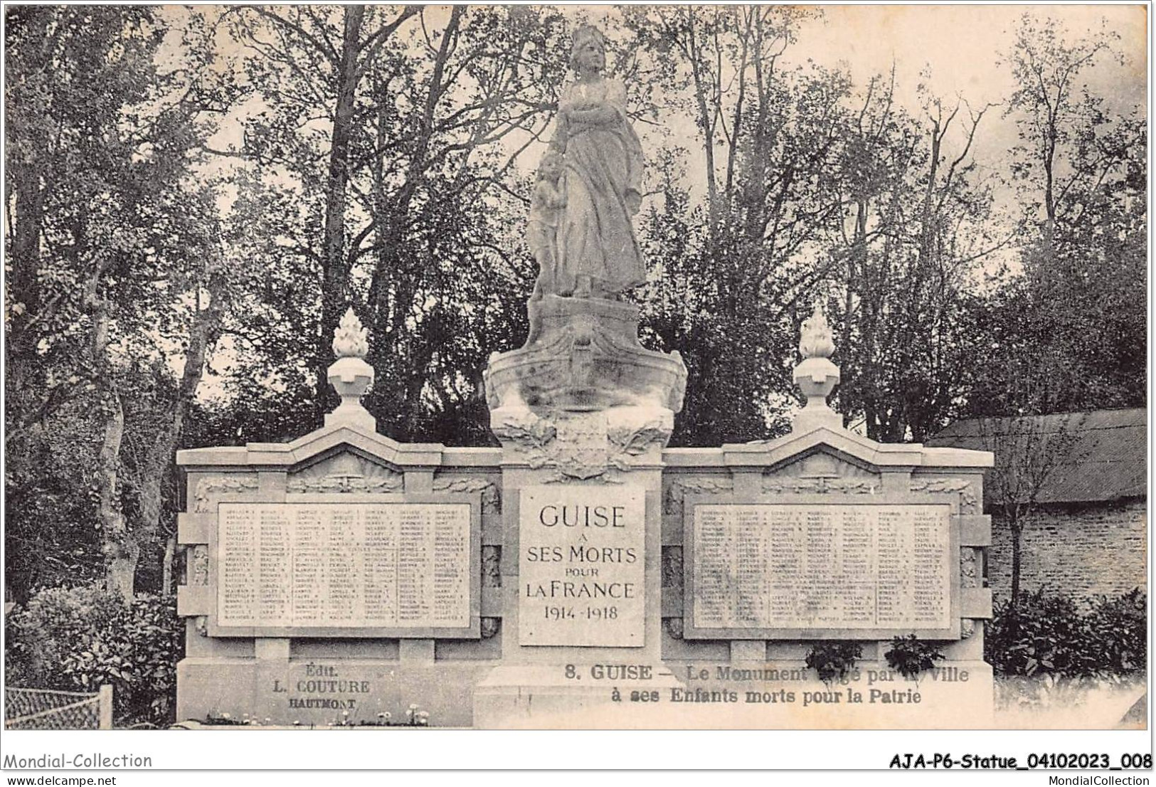 AJAP6-STATUE-0518 - GUISE - A Ses Morts Pour La France 1914-1918  - Monumenti