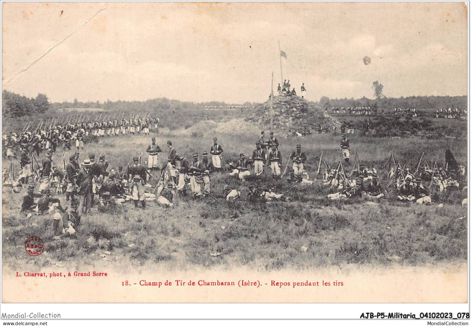 AJBP5-0462 - MILITARIA - Camp De Tir De Chambaran - Repos Pendant Les Tirs - Manovre