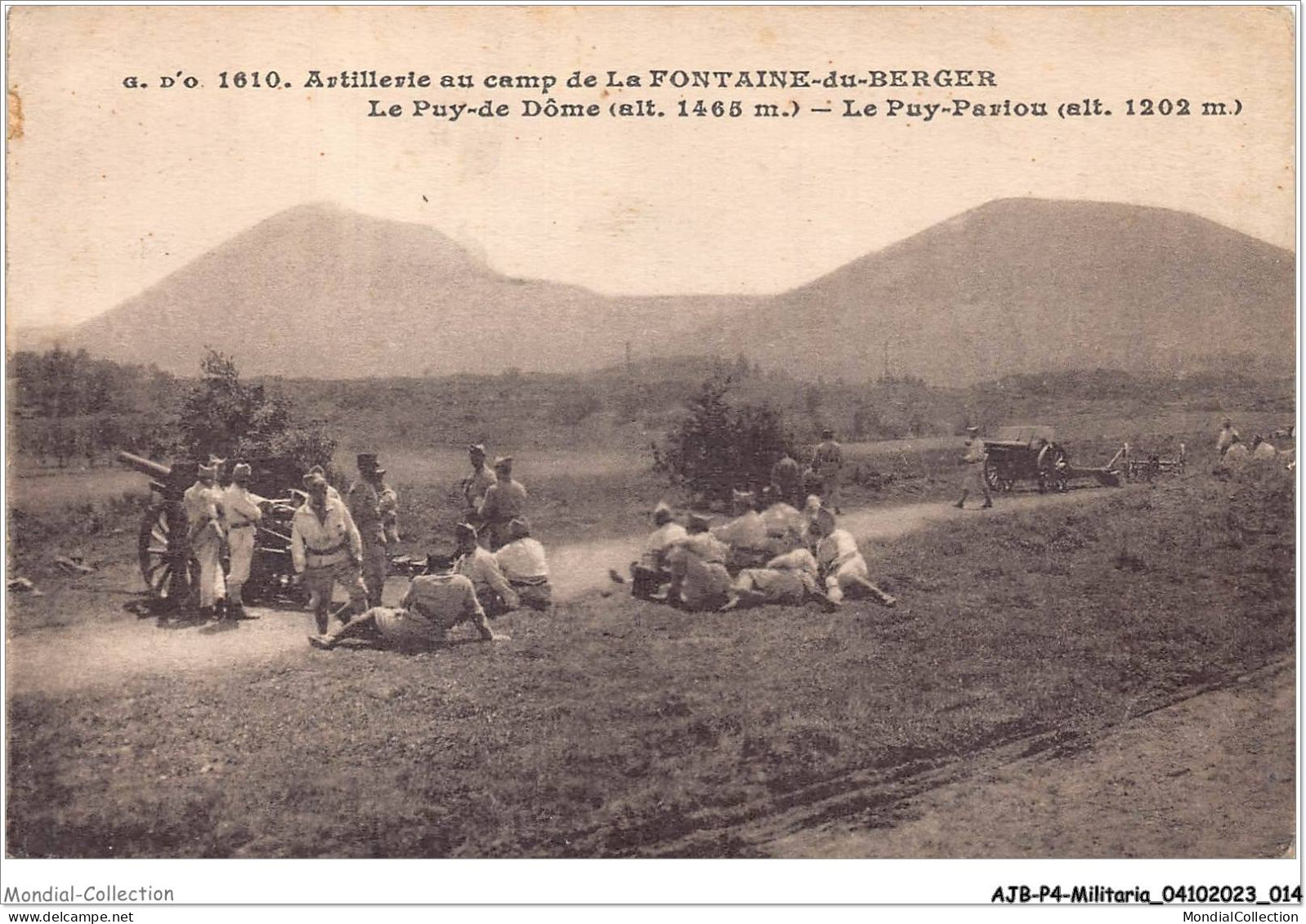 AJBP4-0326 - MILITARIA - Artillerie Au Camp De La Fontaine-du-berger - Le Puy-de-dome - Manovre