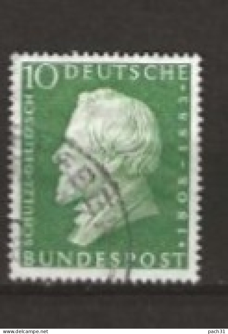 RFA N° YT 167  Oblitéré Schulze-Delitzsch - Used Stamps