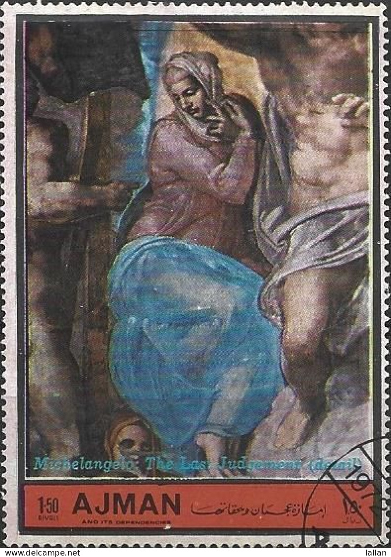 Mechelangilo, The Last JUdgement, CTO 1972, Condition As Per Scan SGALM3 - Ajman