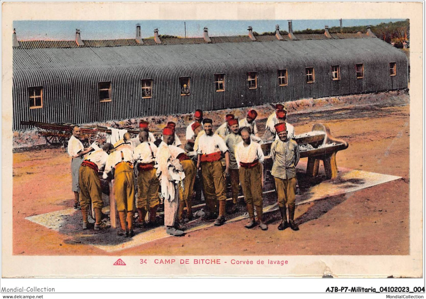 AJBP7-0635 - MILITARIA - Camp De Bitche - Corvée De Lavage  - Uniformi