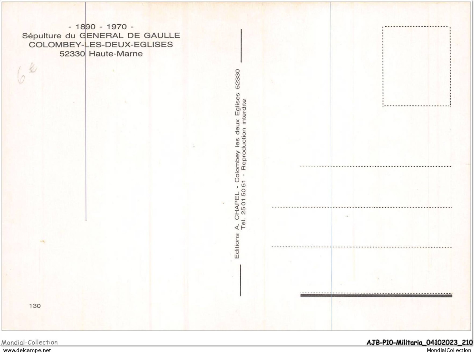 AJBP10-1042 - MILITARIA - Cépulture Du Général De Gaulle - Cimiteri Militari