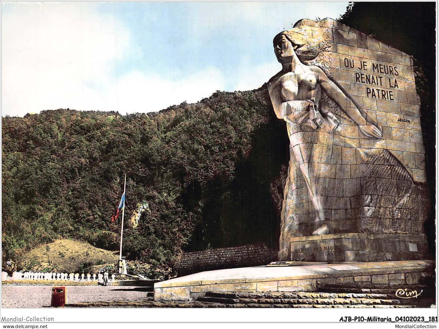 AJBP10-1028 - MILITARIA - Ou Je Meurs Renait La Patrie - War Memorials