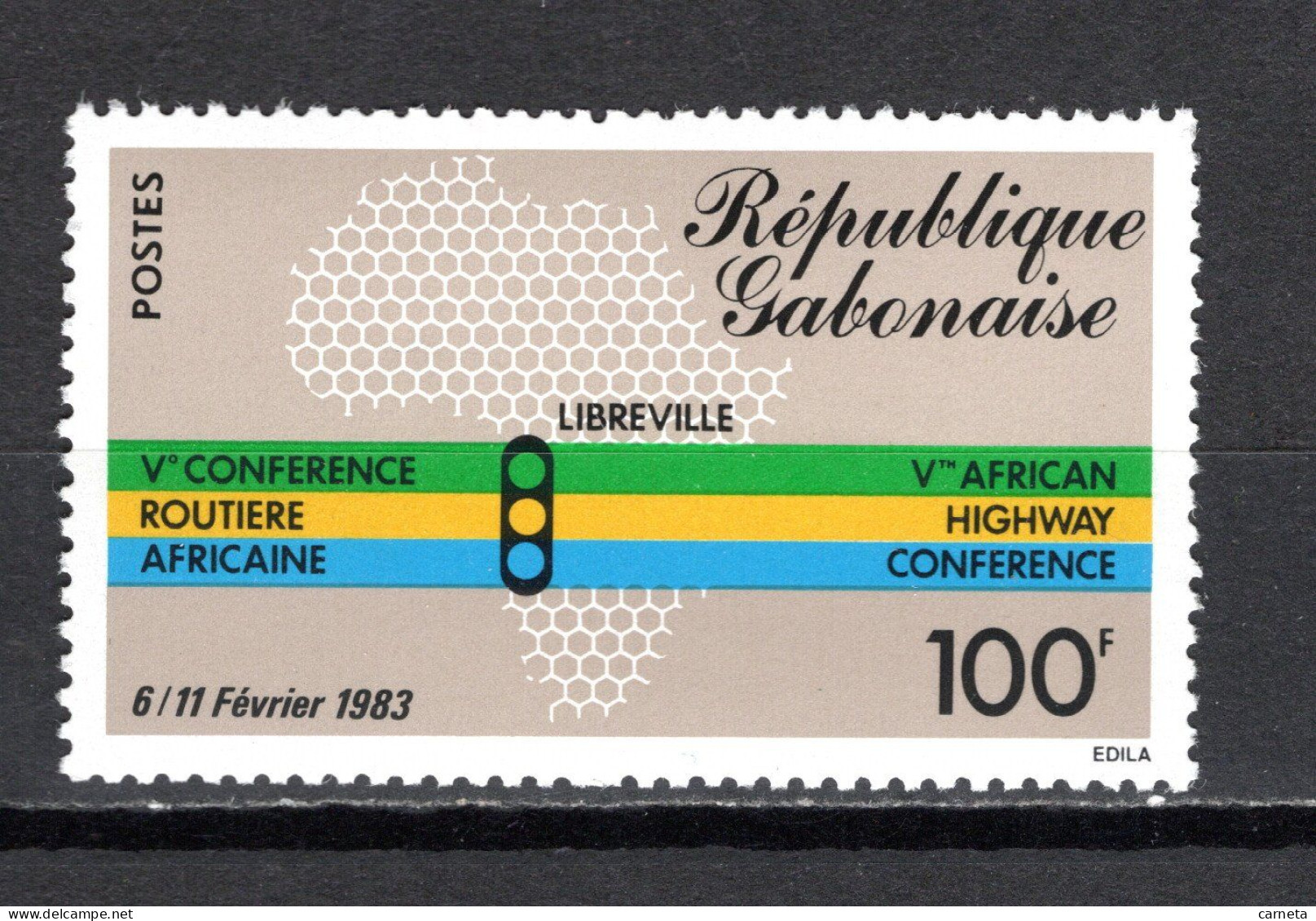 GABON N° 516   NEUF SANS CHARNIERE COTE  1.20€     CONFERENCE ROUTIERE - Gabon (1960-...)