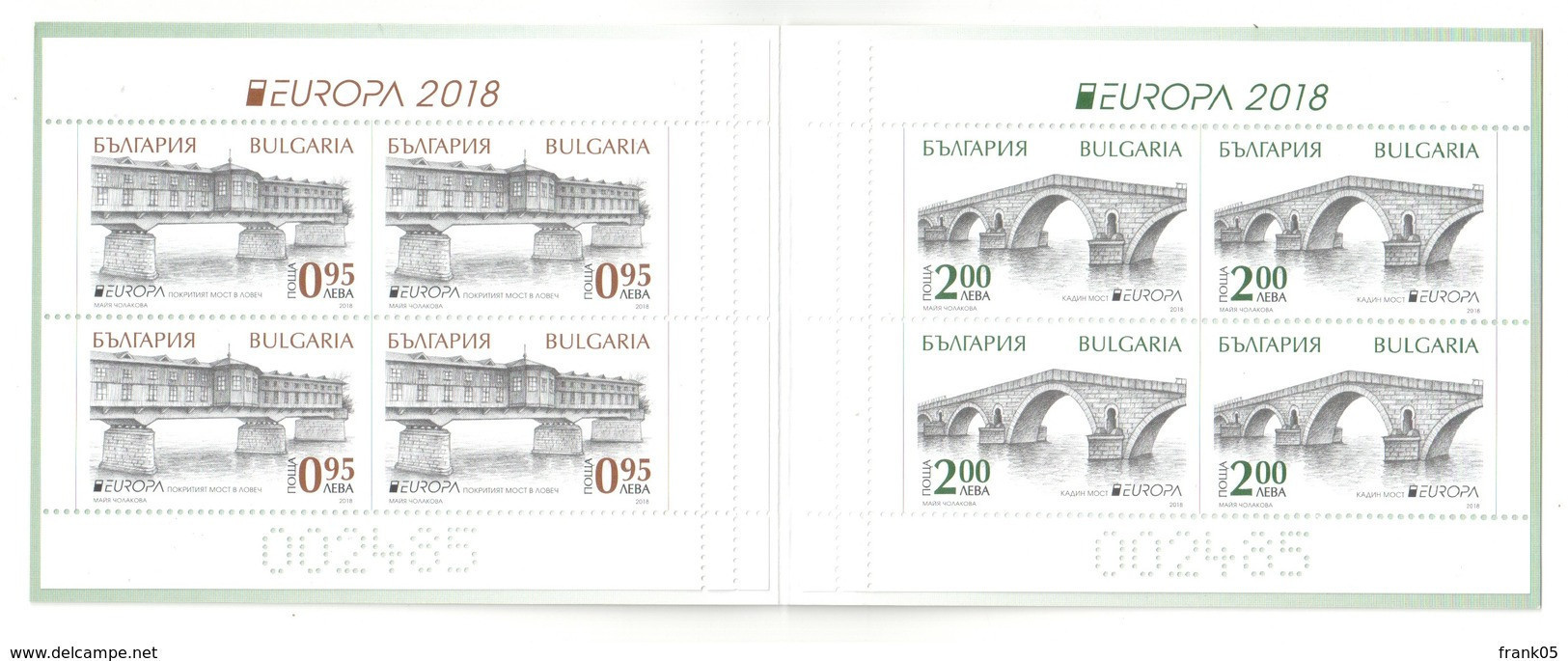 Bulgarien / Bulgaria / Bulgarie 2018 MH/booklet EUROPA ** - 2018