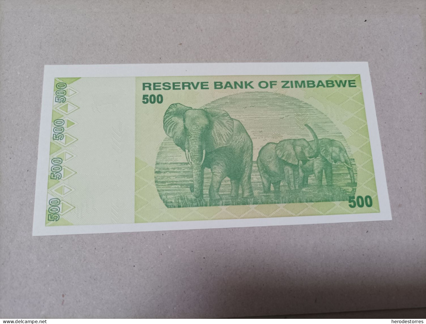 Billete Zimbabwe, 500 Dólares, Año 2009, Serie AA, Nº Bajisimo, UNC - Zimbabwe