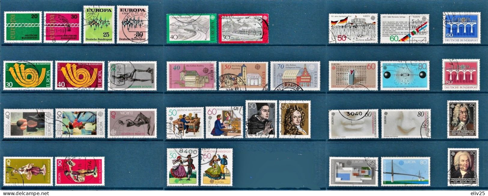 Germany 1971-1987, Europa CEPT - Lot Of 17 Sets (35 V.) Used - Collections