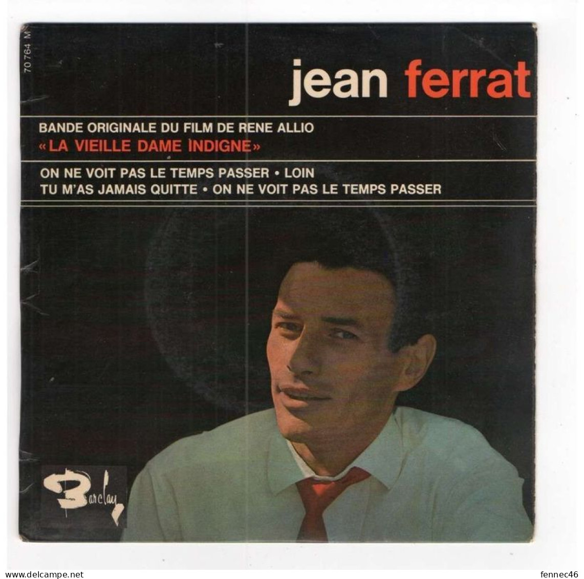 * Vinyle  45T (EP 4 Titres) Jean FERRAT   B O Du Film La Vieille Dame Indigne - Soundtracks, Film Music