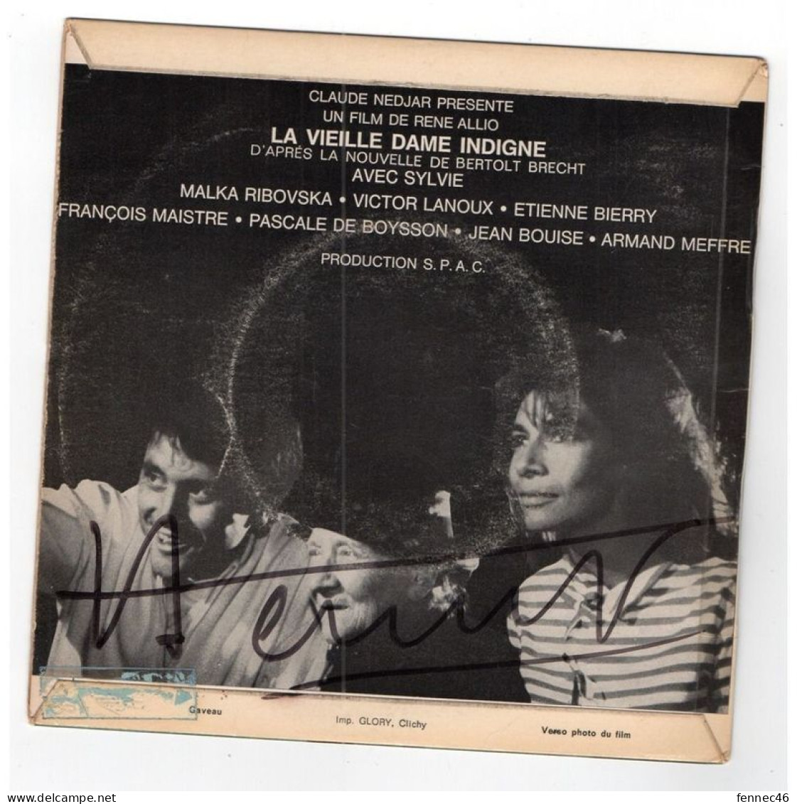 * Vinyle  45T (EP 4 Titres) Jean FERRAT   B O Du Film La Vieille Dame Indigne - Música De Peliculas