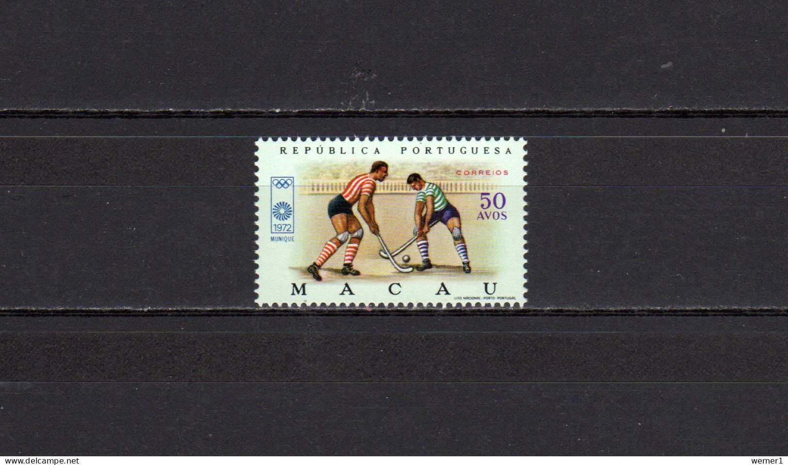 Macao Macau 1972 Olympic Games Munich, Hockey Stamp MNH - Ete 1972: Munich